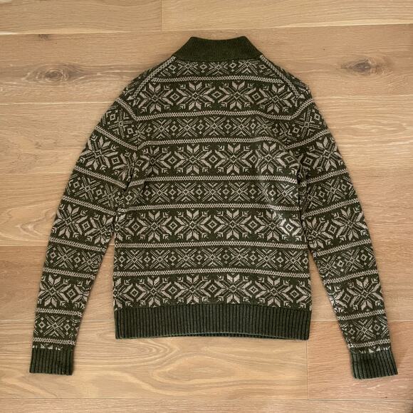 Vineyard Vines 1/4 Zip Sweater Mens Fair Isle Lambswool Cashmere Small - Picture 3 of 6